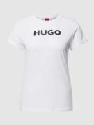 HUGO T-Shirt mit Label-Print Modell 'The HUGO Tee' in Weiss, Größe L