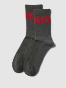 HUGO Socken mit Label-Print im 2er-Pack Modell 'ICONCOL' in Mittelgrau...