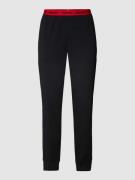 HUGO Sweatpants mit elastischem Logo-Bund Modell 'Linked' in Black, Gr...