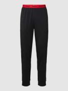 HUGO Sweatpants mit elastischem Logo-Bund Modell 'Linked' in Black, Gr...