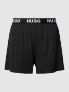 HUGO Pyjama-Shorts mit elastischem Logo-Bund Modell 'UNITE' in Black, ...