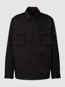 HUGO Jacke mit Label-Patch Modell 'Efris' in Black, Größe XL