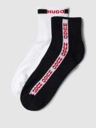 HUGO Socken im 2er-Pack Modell 'SIDE TAPE' in Black, Größe 39/42