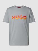 HUGO T-Shirt mit Label-Print Modell 'Danda' in Stein, Größe S
