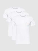 HUGO T-Shirt mit Label-Print im 3er-Pack in Weiss, Größe L