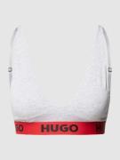 HUGO BH mit Logo-Bund Modell 'PADD' in Hellgrau Melange, Größe XS