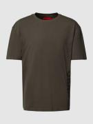 HUGO T-Shirt mit Label-Print in Dunkelgrau, Größe S