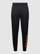 HUGO Sweatpants mit Label-Motiv-Stitching Modell 'Flames' in Black, Gr...