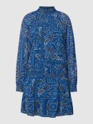 HUGO Knielanges Kleid mit Allover-Muster Modell 'Kanai' in Blau, Größe...