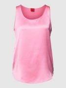 HUGO Blusentop mit U-Ausschnitt Modell 'Cendis' in Pink, Größe 36