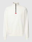 HUGO Sweatshirt mit Label-Detail Modell 'Durty' in Offwhite, Größe M