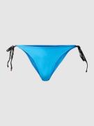 HUGO Bikini-Hose mit Label-Details Modell 'SIDE TIE PURE' in Ozean Bla...