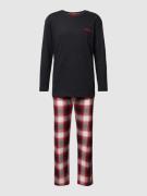 HUGO Pyjama mit Tartan-Karo in Rot, Größe M