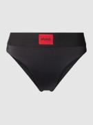 HUGO Bikini-Hose mit Label-Patch Modell 'HANA' in Black, Größe S