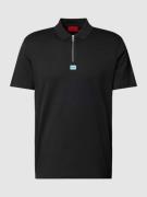 HUGO Regular Fit Poloshirt mit Label-Patch Modell 'Deresom' in Black, ...