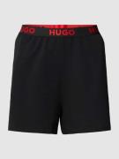 HUGO Shorts mit elastischem Logo-Bund Modell 'SPORTY' in Black, Größe ...