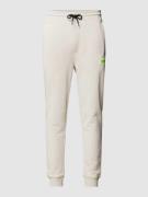 HUGO Sweatpants mit Label-Patch Modell 'Doak' in Stein, Größe XL