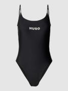 HUGO Badeanzug mit Label-Print in Black, Größe S