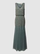 LACE & BEADS Abendkleid mit Zierstein- und Paillettenbesatz in Gruen, ...