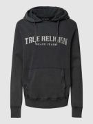 TRUE RELIGION Hoodie mit Label-Stitching Modell 'EMBRO + DIR' in Black...
