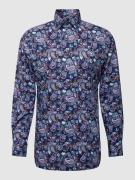 OLYMP Modern Fit Business-Hemd mit Paisley-Muster in Marine, Größe 40