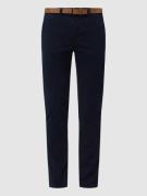 TOM TAILOR DENIM Slim Fit Chino mit Gürtel in Dunkelblau, Größe 28/32