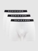 Schiesser Trunks mit Stretch-Anteil im 3er-Pack in Weiss, Größe S