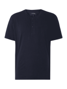 Schiesser Serafino-Shirt aus Baumwolle in Marine, Größe 48