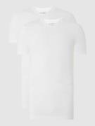 Schiesser T-Shirt mit Stretch-Anteil im 2er-Pack in Weiss, Größe S