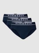 Schiesser Slip mit Logo-Bund im 3er-Pack in Marine, Größe L