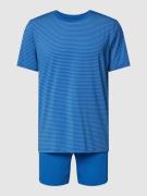 Schiesser Schlafanzug mit Stretch-Anteil in Bleu, Größe M