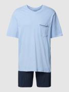 Schiesser Pyjama mit Streifenmuster in Hellblau, Größe M