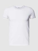 Schiesser T-Shirt mit geripptem Rundhalsausschnitt Modell 'Loren' in W...
