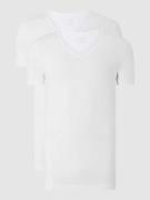 Schiesser T-Shirt mit Stretch-Anteil im 2er-Pack in Weiss, Größe XL