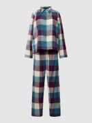 Schiesser Pyjama mit Vichy-Karo in Lila, Größe 36