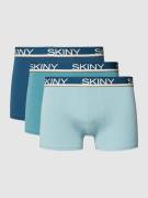 Skiny Trunks mit Label-Details im 3er-Pack in Petrol, Größe S