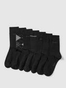 camano Socken mit Stretch-Anteil im 7er-Pack in Black, Größe 39-42