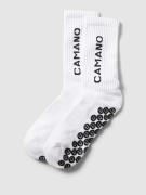 camano Socken mit Label-Print im 2er-Pack in Weiss, Größe 39/42