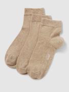 camano Socken mit Stretch-Anteil im 3er-Pack in Beige, Größe 39/42