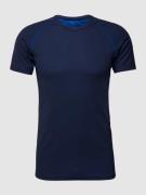 Mey T-Shirt mit Kontraststreifen in Dunkelblau, Größe S