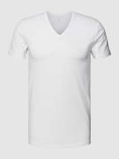 Mey T-Shirt mit abgerundetem V-Ausschnitt in Weiss, Größe M
