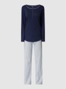 Calida Pyjama aus Baumwolle Modell 'Sweet Dreams' in Blau, Größe 48-50