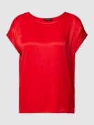 More & More T-Shirt mit U-Boot-Ausschnitt in Rot, Größe 34