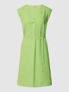MOS MOSH Knielanges Kleid mit V-Ausschnitt in Neon Gruen, Größe S