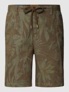 MOS MOSH Shorts mit Allover-Muster in Khaki, Größe 46