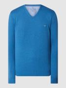 Fynch-Hatton Pullover mit V-Ausschnitt in Blau, Größe M