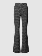 Raffaello Rossi Stoffhose mit Allover-Muster Modell 'MACY' in Black, G...