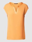 comma Blusenshirt mit Tunikakragen in Orange, Größe 40