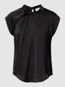 Neo Noir Bluse mit Raffung Modell 'Fleur Drapy' in Black, Größe 38