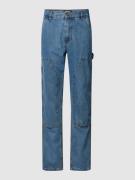 URBAN CLASSICS Regular Fit Jeans mit Stoffbesatz im Kniebereich in Bla...